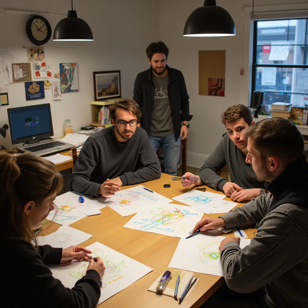 Creative team brainstorming Chicken Road ideas